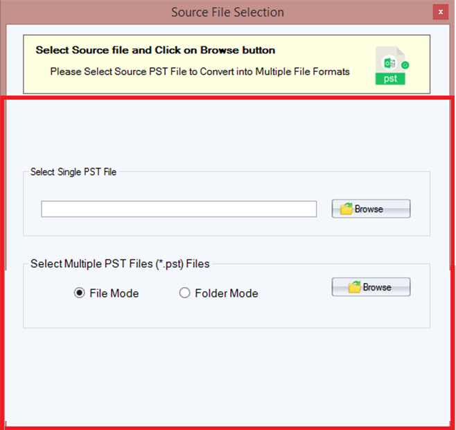 Add single or multiple PST files